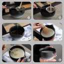 Matcha Set 8-Piece Japanese Tea Ceremony Kit with Ceramic Bowl, Bamboo Whisk & Holder, 2 Scoops, Strainer, Tea Cloth - Complete Gift Set for Traditional Brewing(Gradient Black)