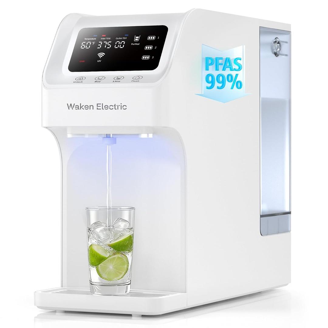 Waken Electric UV Countertop RO Water Filter System, White