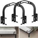 DELLAN Mattress Slide Stopper, Corner Non-Slip Mattress Gripper Retainer Bar, Holder for 1.5"x 2.9" Metal Bed Frame to Prevent Sliding (2 Pack)