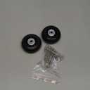 1 Pair/2pcs Luggage Suitcase Replacement Wheels 60mm*24mm, Rubber Swivel Caster Wheels 6mm Bearings Repair Kits (OD60xThk24mm/2.36x0.94in)