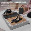 Navaris Compression Packing Cubes Set of 8 - Compressible Travel Bags for Packing Many Sizes - Lightweight Compression Travel Organizer Suitcase Carry On Luggage Backpacks - Black