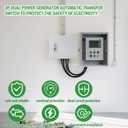 125 Amp 3P Dual Power Automatic Transfer Switch, 120/240V Generator Changeover Switch, with Metal Electrical Box for Outdoor and Indoor