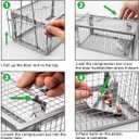 Kensizer Humane Rat Trap, Chipmunk Rodent Trap that Work for Indoor and Outdoor Small Animal - Mouse Voles Hamsters Live Cage Catch and Release 1-Pack Small 10.5" L x 5.5" W x 4.5" H