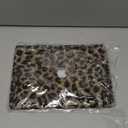 Seorsok Compatible with MacBook Air 13 Inch Case 2022 2021 2020-2018 Release A1932 A2179 M1 A2337,Elegant Leopard Print Soft Plush Faux Skin Leather Plastic Hard Shell Case with Keyboard Cover,Brown