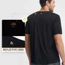 baleaf Men's Short Sleeve Sun Shirts UPF 50+ Quick Dry (Black, L)