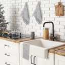 Newwiee 3 Pcs Christmas Snowman Hand Towels Decorative 3D Jacquard Bath 100% Cotton Soft Absorbent Towels for Kitchen Bathroom Washcloths Spa Gym Sport Xmas Holiday Winter Gift, 30x 14 Inch