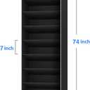 REGELETO 10 Tiers Large Size Over the Door Shoe Organizer Storage, Hanging Shoe Rack for Door with Deep Pockets, Fit 20 Pairs Shoe Organizer Holder for Sneakers and Boots (Black)