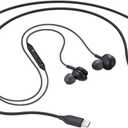 2025 New in-Ear Earbuds Stereo Headphones for Samsung Galaxy Z Fold6 S25 S24 S23 S22 S21 S20 Note 10 10+ - Designed with Microphone and Volume Remote Type-C Connector-(Black)