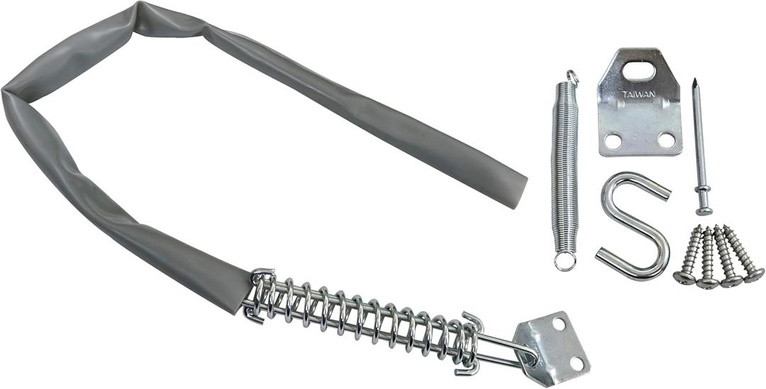 QCAA Spring and Storm Door Chain, 28", Zinc, with Vinyl Covered, 1 Pack, Made in Taiwan