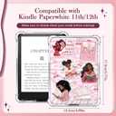 Rngmsi Insert Cardstock for Clear Case - 8Pcs Pink Praying Black Women Cardstock Inserts Compatible with Kindle Paperwhite 11th-12th, 50Pcs Motivational Quotes Stickers for E-Reader Clear Back Cover