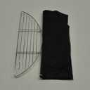 Stainless Steel Meat Resting Rack: Detachable Cooling Rack for Round Shape Griddle or Pan, Korean Style BBQ Grill Oil Draining Rack, With Dust Bag 12.5" x 4.3"