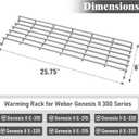 Uniflasy Stainless Steel Grill Warming Rack for Weber Genesis II 300 Series Gas Grills, Genesis II E-310/E-315, II E-330/E-335, II S-310/S-335 Grill Parts, Replacement Parts for Weber 66044, 25 inch