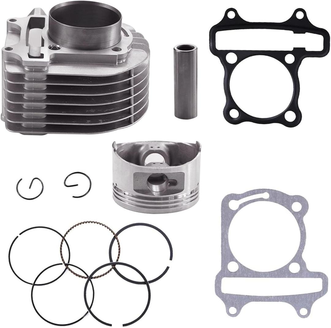 PRO BAT GY6 57.4mm Bore Cylinder Kit with Piston for 4 Stroke Scooter 150cc 157QMJ Engine Moped ATV Quad Bike Motor