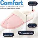 Floopi House Slippers for Women, Fur Lined Clog Womens Slippers Cozy Memory Foam with Indoor & Outdoor Anti Skid Sole (Pink)