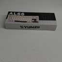 YUNZII AL66 Wireless Mechanical Keyboard,Full Aluminum CNC,65% Knob Control,Bluetooth/2.4G/Wired,Hot Swappable Pre-lubed Switches,Gasket Mounted RGB for Win/Mac(Milk Switch, Silver)