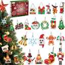 20 Packs Christmas Ornaments Building Set,Hanging Christmas Tree Wreath Santa Snowman Gingerbread Reindeer Snowflake Sleigh Building Kits, Xmas Gifts Stocking Stuffer Toys for 6-14 Kids Girls Boys