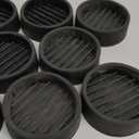 1.5x1.5 Round Rubber Furniture Caster Cups, Anti-Sliding Furniture Pads Bed Stopper Floor Protectors with Grip - Protect Any Flooring (8 Pcs Black)