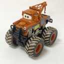 Movie Cars 2 3 Curz Mater Black Storm Jackson Danny Swervez Giant Wheels Cars Diecast Vehicles Toys Set Children Car Toy Friction Powered Truck Toy (Giant Wheel Mater Brown) 2 Pack