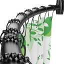 Bonpally Curved Shower Curtain Rod 40-72 Inches Adjustable, Aluminum Rustproof Shower Rod, Curved Shower Rods for Bathroom, Bathtub, Stall, Black, Need to Drill