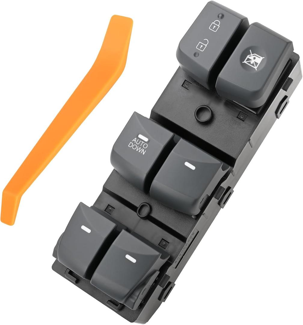 93570-3X031RAS Gray Master Power Window Switch Compatible with Elantra 2011 2012 2013 2014 2015 1.8L 2.0L L4(AUTO Down)