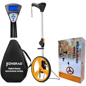 JIZHGRAD Measuring Wheel Digital Display ±0.3% High Accuracy, 12.5 '' Foldable Distance Measuring Wheel in Feet/Meter, 0.98 Inch Diameter Steel Pipe, Can Store 5 Datas, with Rainproof Backpack