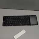 JOMAA Foldable Bluetooth Keyboard with Trackpad, RGB Backlight, Portable, Full-Size Rechargeable Travel Keyboard with Lockable Fold for iPad/iPhone/Smartphone/Tablet/PC/Laptop (with touchpad)