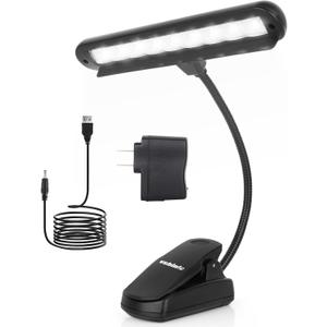Music Stand Light,Clip On Piano Lights 9 LED Orchestra Light Book Lamp Musician Lamp,Fully Adjustable No Flicker for Piano, Orchestra,Book Reading, Mixing Table, DJ, Craft Work