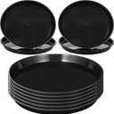 20Pack 13.4 Inch Plant Saucer, Heavy Duty Black Plastic Plant Trays for Pots  Round Drip Trays for Indoor/Outdoor Flower Planters (13.4" x 13.4" x 1.2")