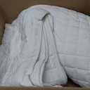 RECYCO Luxury Velvet Quilt Set King Size Bedding Sets, Ultra Soft Velvet Comforter Set, Lightweight Channel Box Stitch Oversized Bedspread Coverlet for All Season, with 2 Shams, Bright White