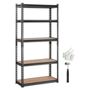 VEVOR - Storage Shelving Unit, 5-Tier Adjustable, 2000 lbs Capacity, Heavy Duty Garage Shelves Metal Organizer Utility Rack - Black