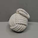 Decorative Door Stoppers Rope Knot Door Stop for Bedroom, Living Room, Window Wedge, Bookend (Ivory)