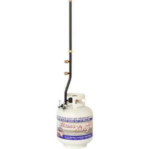Flame King FK-DP2PC 3 Outlet Adapter 20 to 1LB Propane Distribution Post Pole Tree Stem Stand for Stove, Lanterns, and Camping, Black