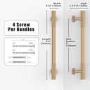 10 Pack Champagne Bronze Cabinet Pulls 5 Inch(128mm) Kitchen Cabinet Handles Cabinet Hardware for Drawer Pulls