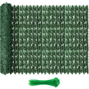 120x60 in Artificial Ivy Privacy Fence Screen, Privacy Fence Panels Faux Greenery Backdrop Ivy Leaf Privacy Fence Decorative Fence Privacy Screen Outdoor for Patio, Balcony, Garden, Backyard