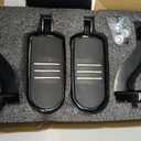 Benlari Rear Passenger Foot Pegs, A3 Steel Passenger Mini Footboard Fit For Harley Davidson Touring Road King Street Glide Road Glide Electra Glide Ultra Classic 1993-2025 (Black)