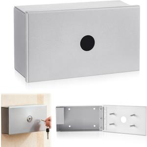 Key Lockbox for Outside 6" x 3.5" Surface Mounted Stainless Steel Key Storage Box for Apartment Buildings Box for Secure Entry Keys Management, Not Icnludes Lock