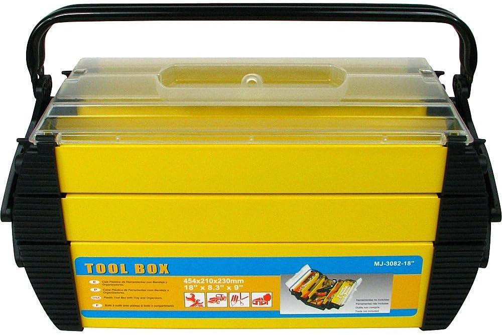 Stalwart 75-3082 Hawk Deluxe Steel and Plastic Tool Box 18 by 80.25 by 80.75-Inch