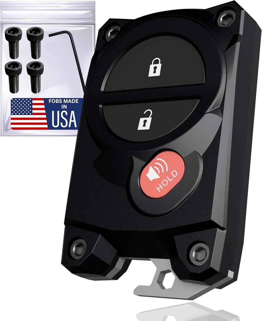 for Toyota Key Fob Cover with Built-in Bottle Opener - Rugged Protective Shell for Tundra (2007-2017) & Tacoma (2005-2015) - Enhanced Grip & Durability - Key Fob Replacement Shell - Custom Colors