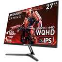 SANSUI 27 Inch WQHD 2560 x 1440 IPS Gaming Monitor, 180Hz 1ms Computer Monitor, DP 1.2 x2 | HDMI 2.0 x2 | VESA Mount, 120% sRGB HDR Eye Care Metal Stand (DP Cable Included)
