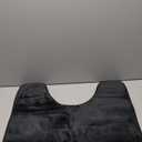 Thick Memory Foam Toilet Rug for Bathroom, U Shaped Washable, Soft Absorbent Velvet Topside Floor Mats, Machine Wash, Cushioned Luxury Rugs for Bath Room, 23x23, Black