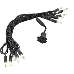 Novelty Lights Vintage Style T5 Warm White LED Christmas Lights, 11 Feet Black Wire String of 10 Mini Bulbs, UL Listed Indoor/Outdoor Tree Lighting