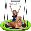 40" Saucer Tree Swing for Kids - 500Lb Weight Capacity, Waterproof Platform Swing Seat with Adjustable Ropes for Kids Playground Outdoor Activity Backyard Fun