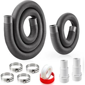 Boltigen 1.5 Pool Pump Hose Replacement Kit, 3 Ft & 6 Ft Pool Filter Hose with Adapters, Hose Clamps & Teflon Tape for Above Ground Pools, Pumps, Filters & Skimmers
