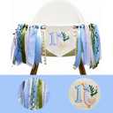 One Funny Goose High Chair Banner for Boys - Funny Goose Theme 1st Birthday Decorations, High Chair Banner First Birthdays Boy, Goose First Birthday Crown Hat & Cake Topper for Party Decor