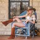 SaraIris Women's Cowgirl Boots Knee High Fringe Boots | Casual Boots