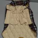 Kuoser Waterproof Dog Coat, Reversible Dog Jacket for Large Dogs, Adjustable Durable Doggie Winter Coat for Grooming Puppies Warm Puppy Cold Weather Apparel, Brown L (Large (Pack of 1))