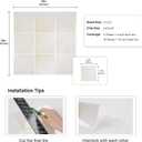CRE8TIVE 4 Sheets Cream Beige Peel and Stick Tile Backsplash, Square Tiles Stick on Backsplash for Kitchen, 12"x12" Self Adhesive Waterproof Wall Tile Stickers for Bathroom, Laundry Room, Living Room