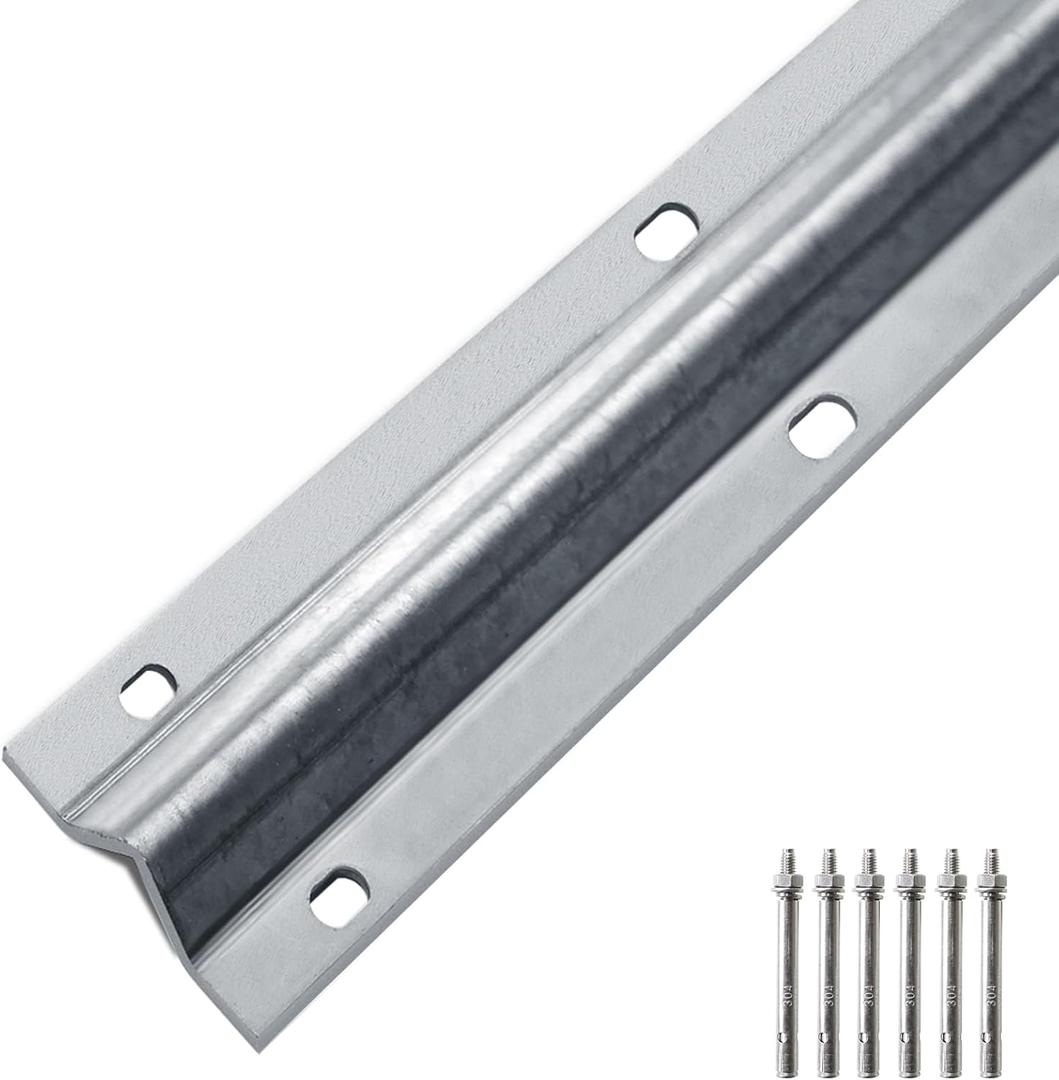 LAJIAOZ V Track Heavy Duty 6FT Galvanized Gate V Track for Sliding Rolling Chain Rack Driveway Gate Door(1PCS)