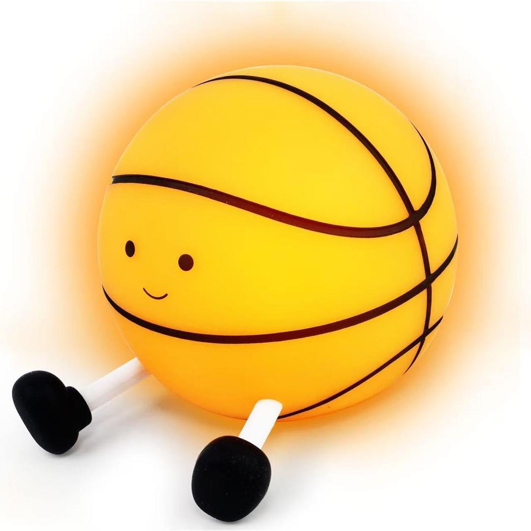 QANYI Basketball Night Light, LED Sports Light Rechargeable for Boys Room Bedroom Decor, Light Up Basketball Lamp Decoration Valentines Gift Ideas for Girls Children Teens Kids 8-12 Boys Lovers