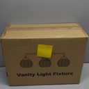 Bathroom Light Fixtures, 3-Light Amber Vanity Lights with Unique Leaf Texture Glass Shade, Modern Matte Black and Gold Bathroom Wall Lamp for Mirror Hallway Cabinet Living Room